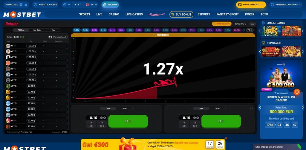 Aplicativo Mostbet para Android e iPhone
